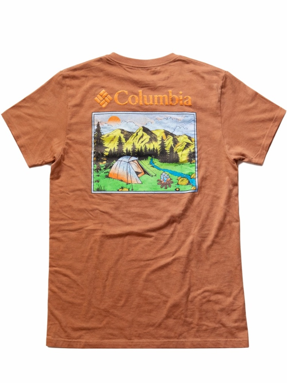 Columbia Rust Orange Outdoor Graphic Tee